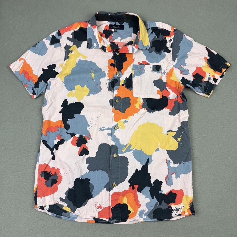 Roark‎ Classic Fit Mens Medium Abstract Colorful The Artifacts Of Adventure
